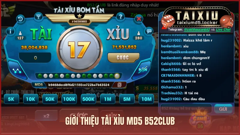 Giới thiệu Tài Xỉu MD5 B52CLUB
